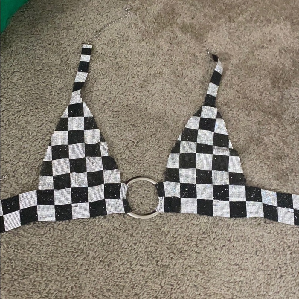 Black and silver speed racer top